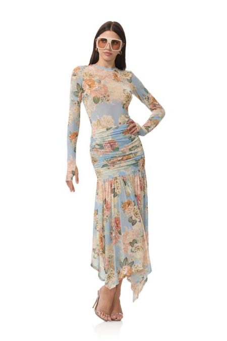 Kaylee Top - Soft Slate Bloom