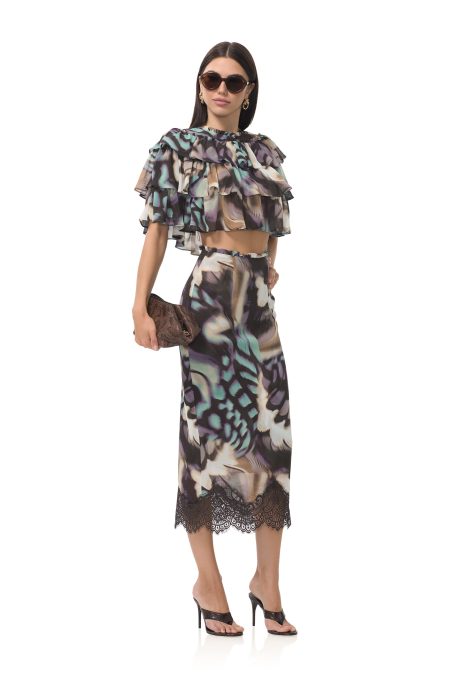 Manon Top - Feather Swirl